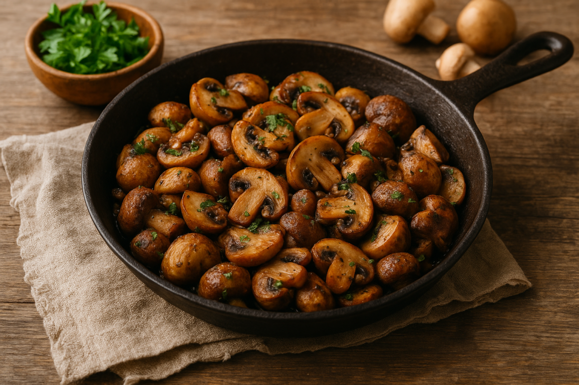 Recette végétarienne aux champignons