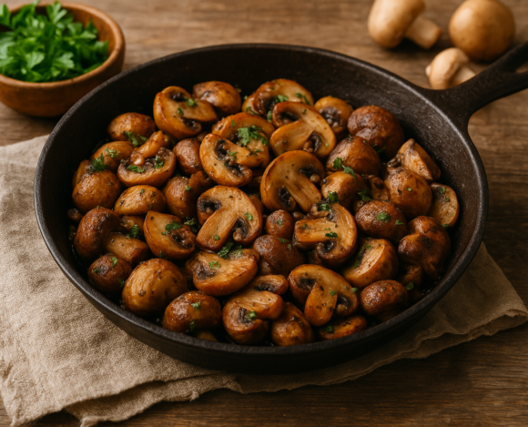 Recette végétarienne aux champignons