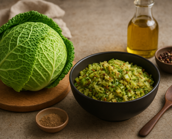 Recette végétarienne au chou vert